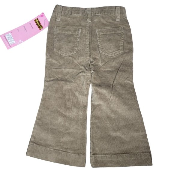 Mustard Pie NWT tan corduroy lace accent bell bottom adjustable pant 12 months - Picture 2 of 6